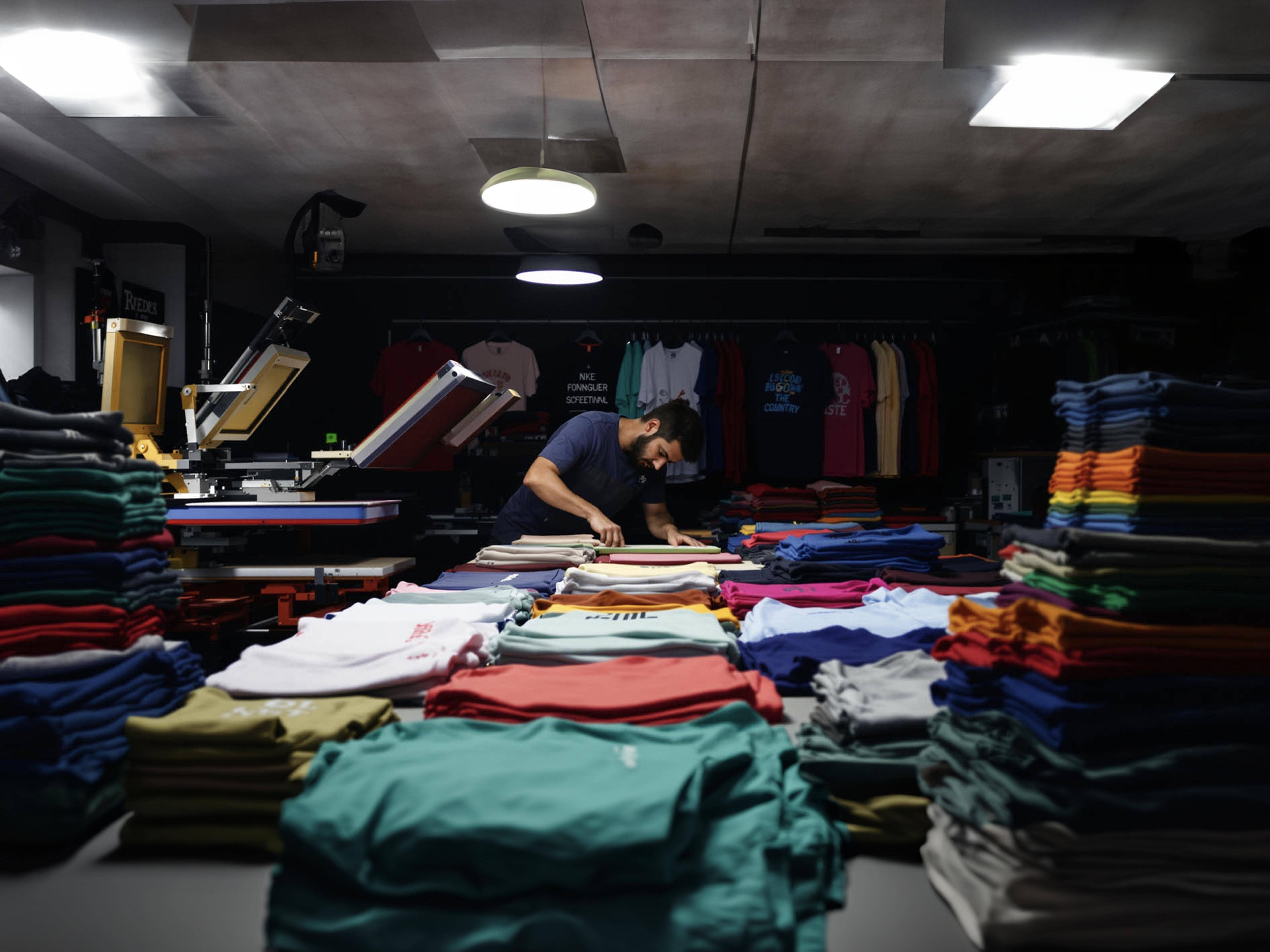 Custom branded apparel flat lay